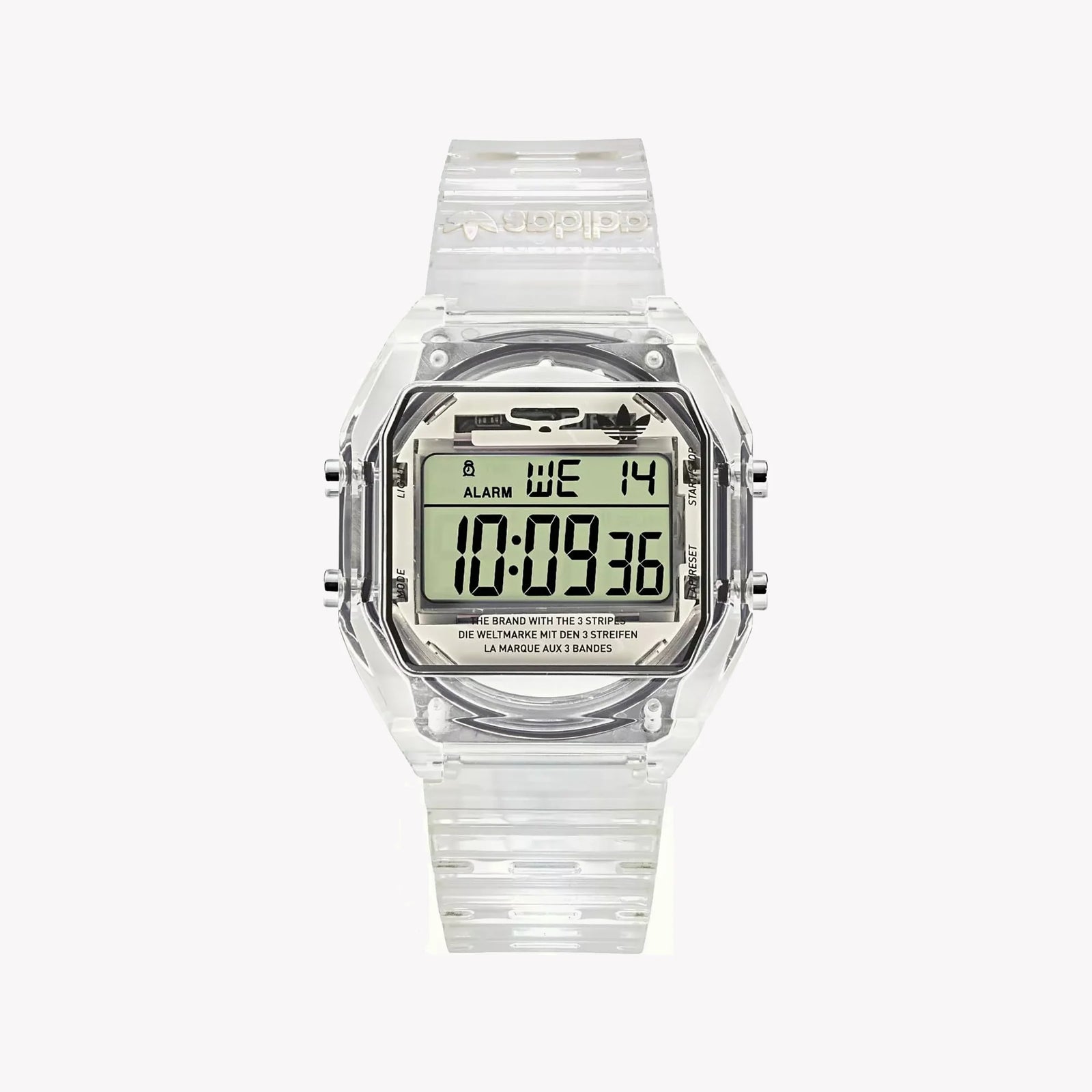 ADIDAS Unisex Transparent Resin Digital Watch | AOST24061 by i-watch
