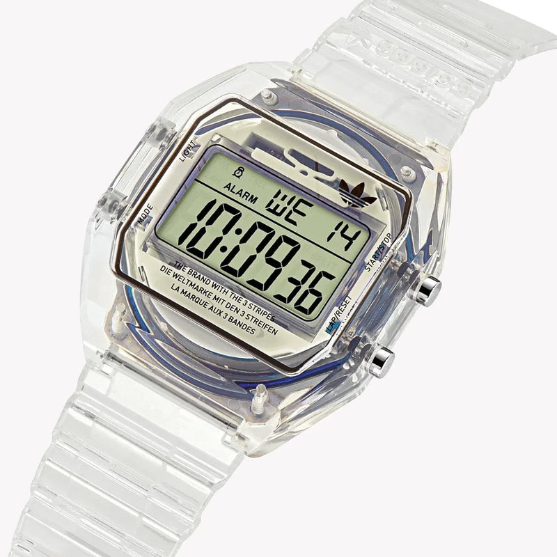 ADIDAS Unisex Transparent Resin Digital Watch | AOST24061 by i-watch