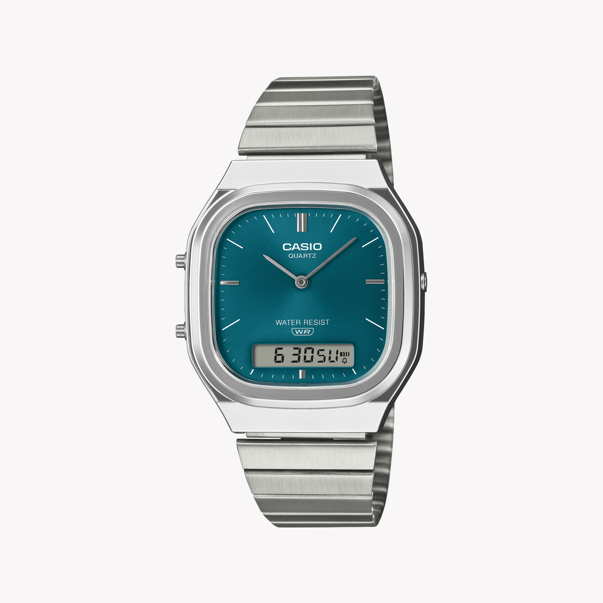 CASIO Women's Silver/Blue Quartz Watch | AQ-240E-3AEF