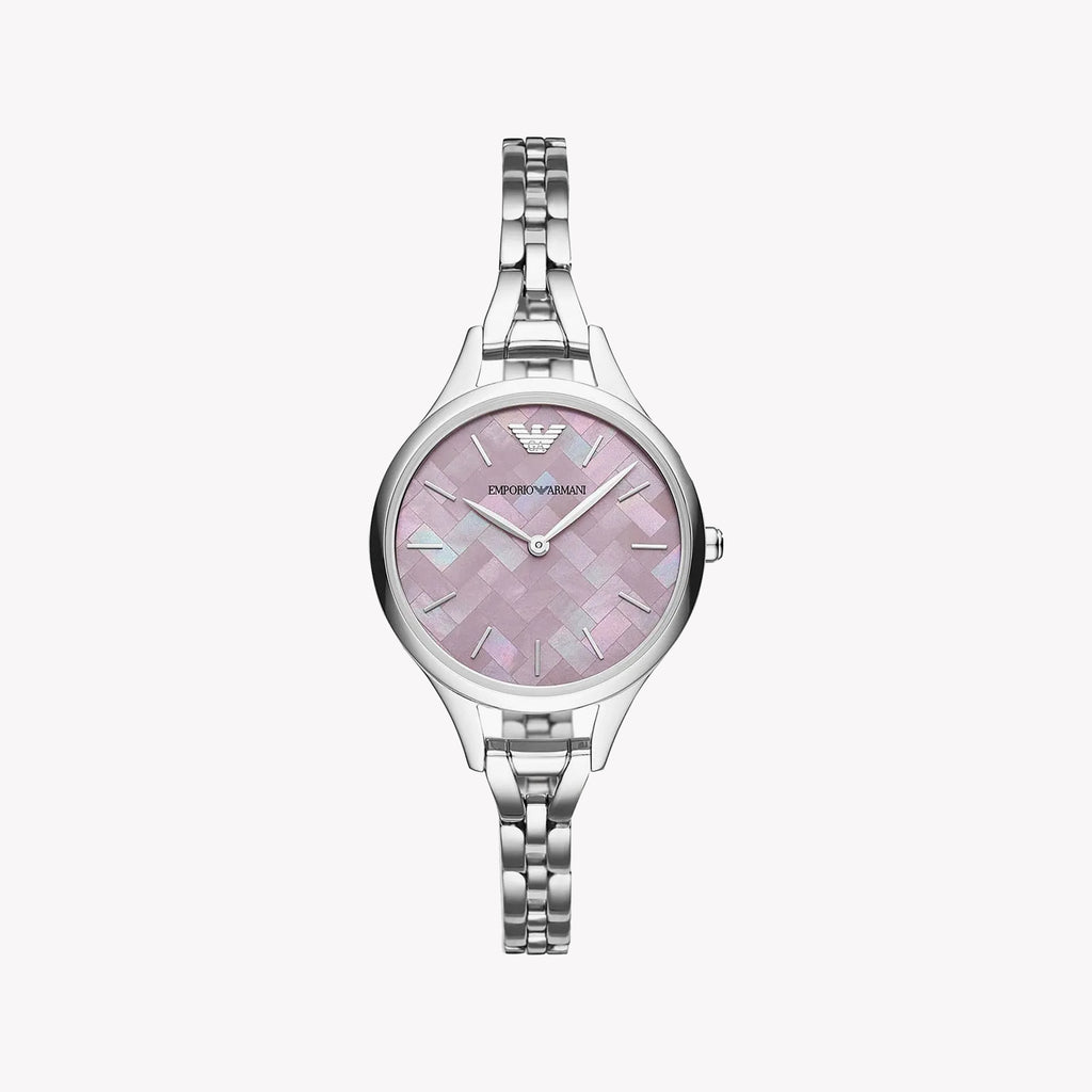 Emporio Armani AR11122 - Chic Silver & Pink Women's Watch-i-Watch