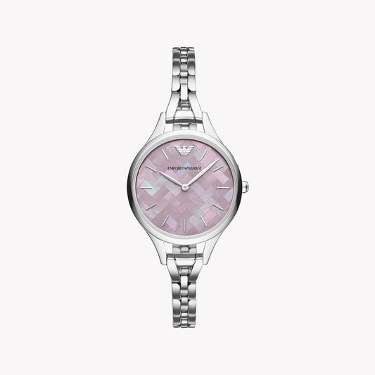 Emporio Armani AR11122 - Chic Silver & Pink Women's Watch-i-Watch