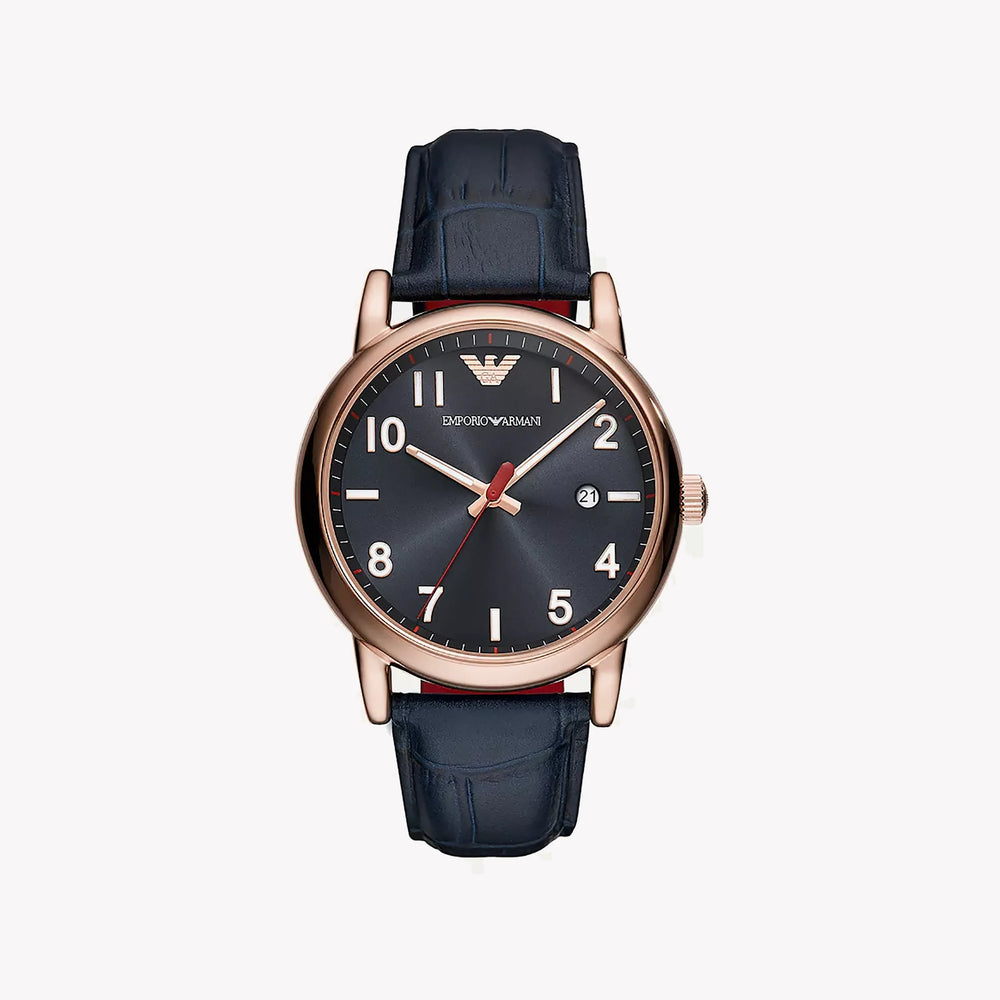Emporio Armani Men's Rose Gold/Blue Watch | Ar11135 by i-watch