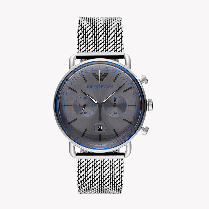 Emporio Armani Aviator Chronograph Quartz Grey Dial Men's Watch AR11383