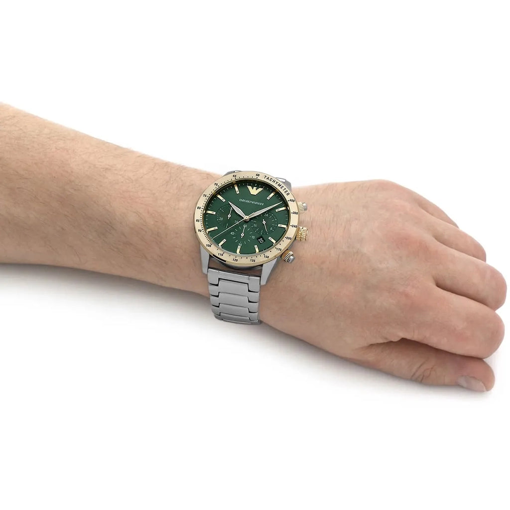 EMPORIO ARMANI Men's Stainless Steel Green Watch | AR11454