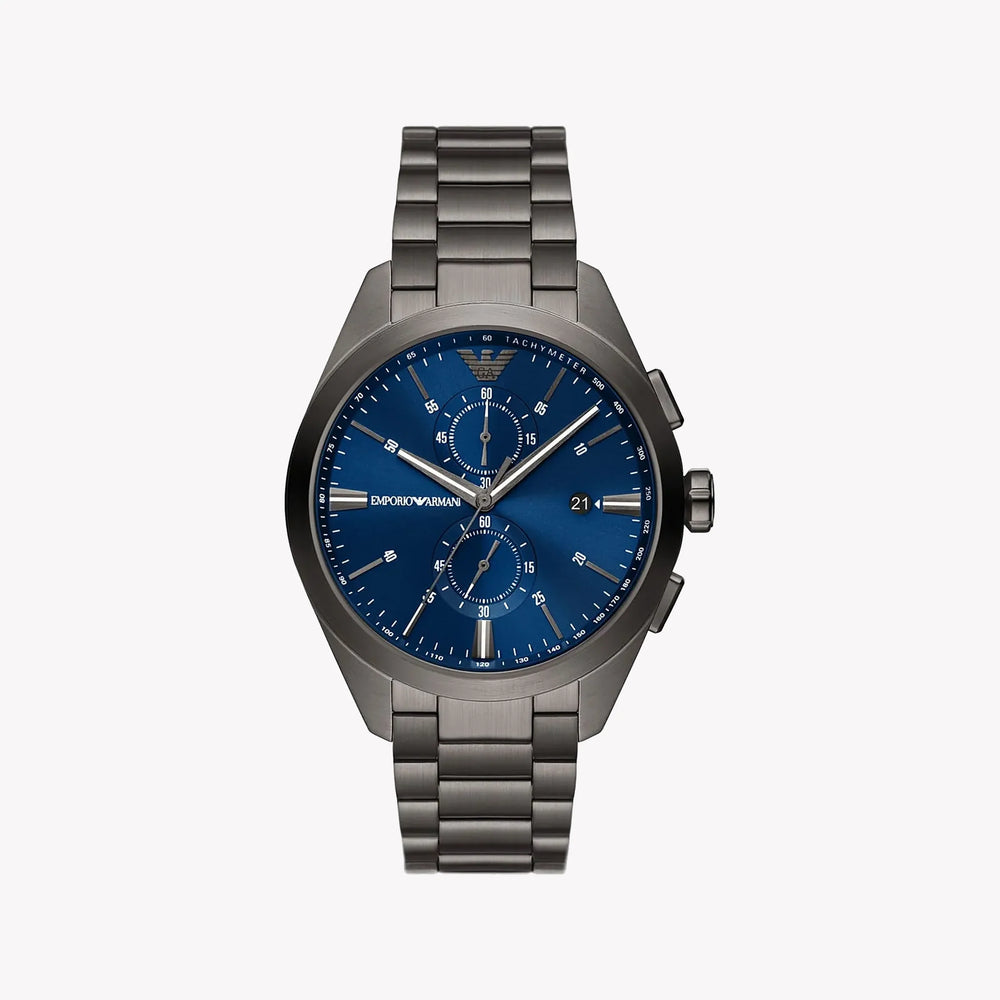 Emporio Armani Men's Black Stainless Steel, Blue Dial | Ar11481 by i-watch