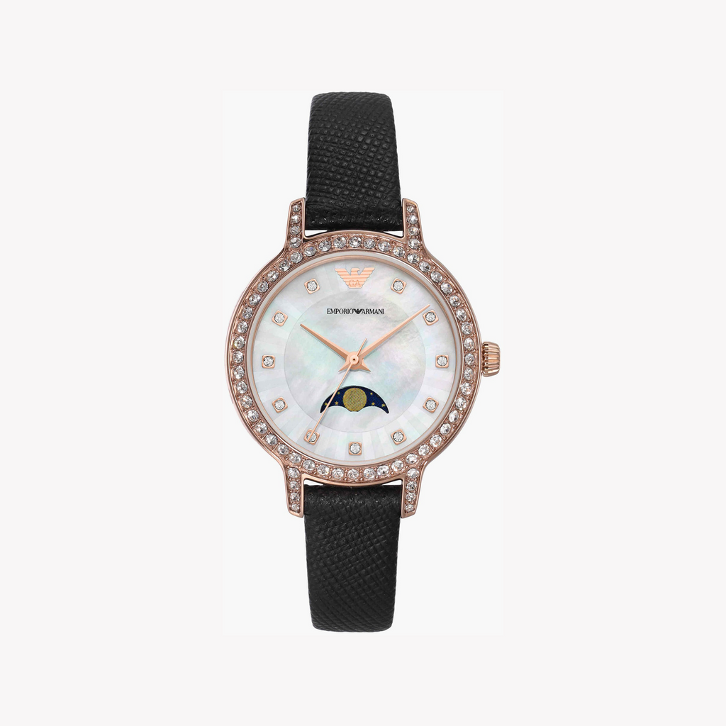 Emporio Armani Women's Rose Gold, Black | Ar11514