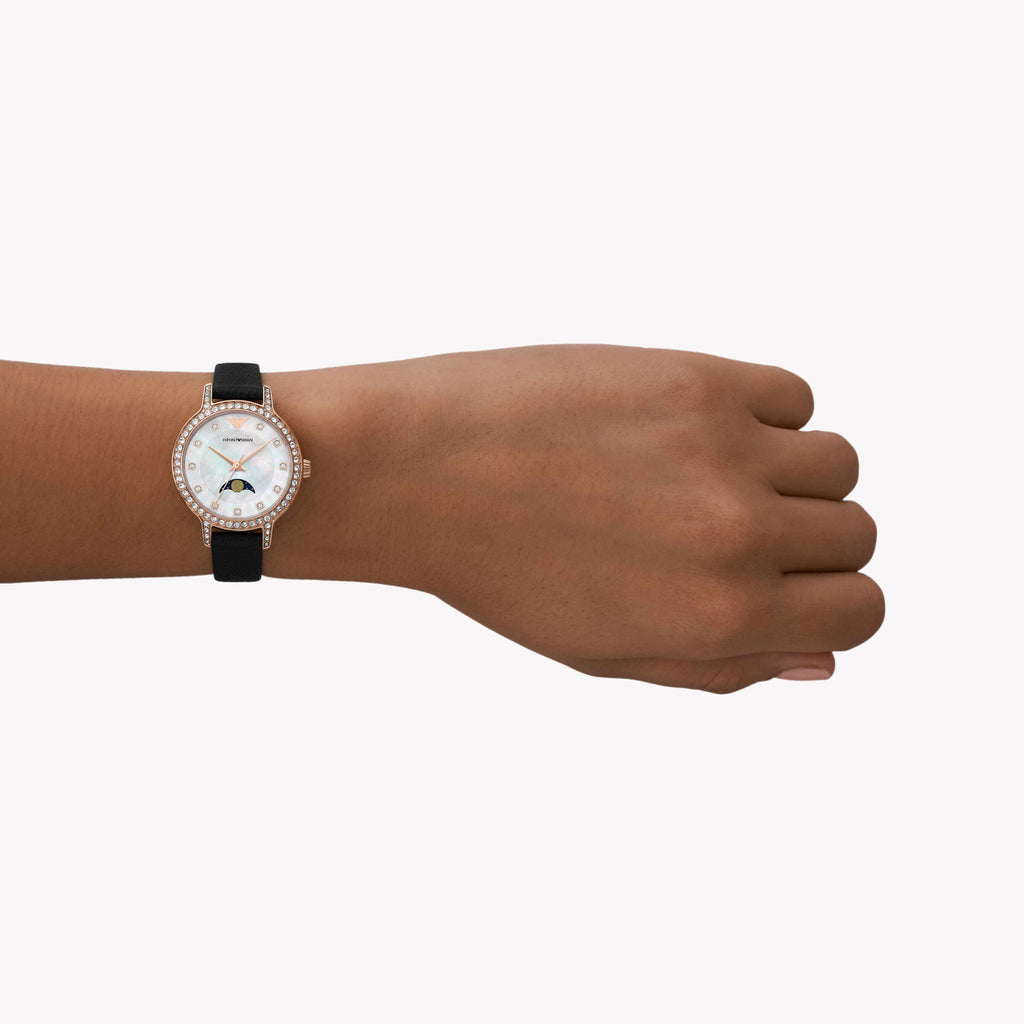 Emporio Armani Women's Rose Gold, Black | Ar11514