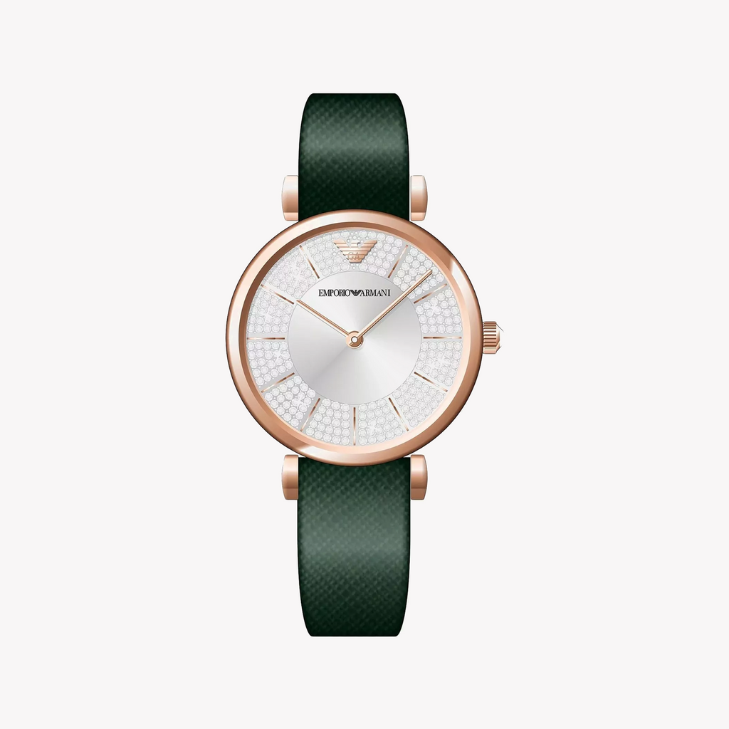 Emporio Armani Women's Rose Gold/Green Watch | Ar11517