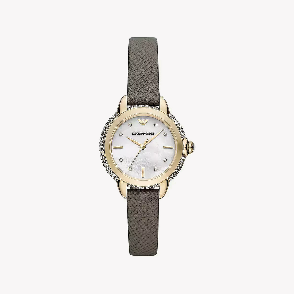 Emporio Armani Women's Gold/White Quartz Watch | Ar11526