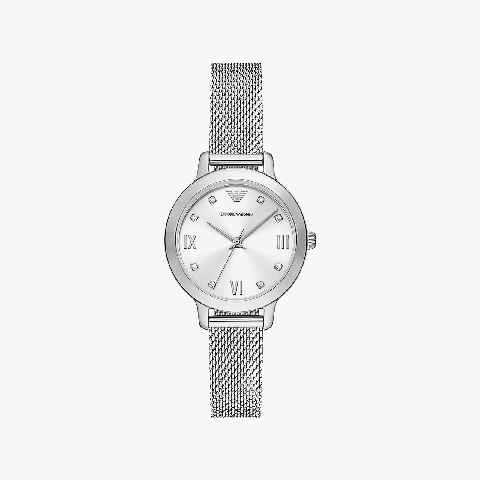 Emporio Armani Cleo Women's Silver Stainless Steel Mesh Watch AR11584