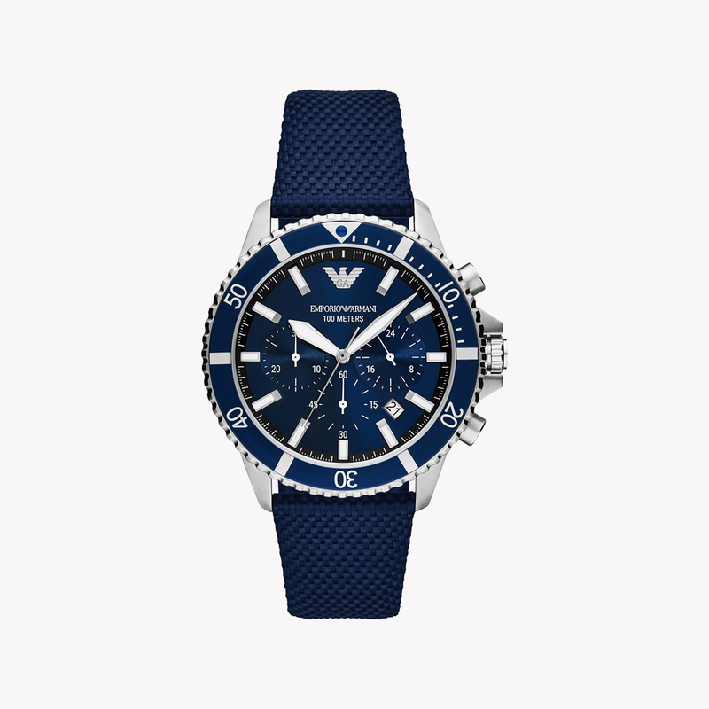 Emporio Armani Diver Chronograph Blue Dial Men's Watch AR11588