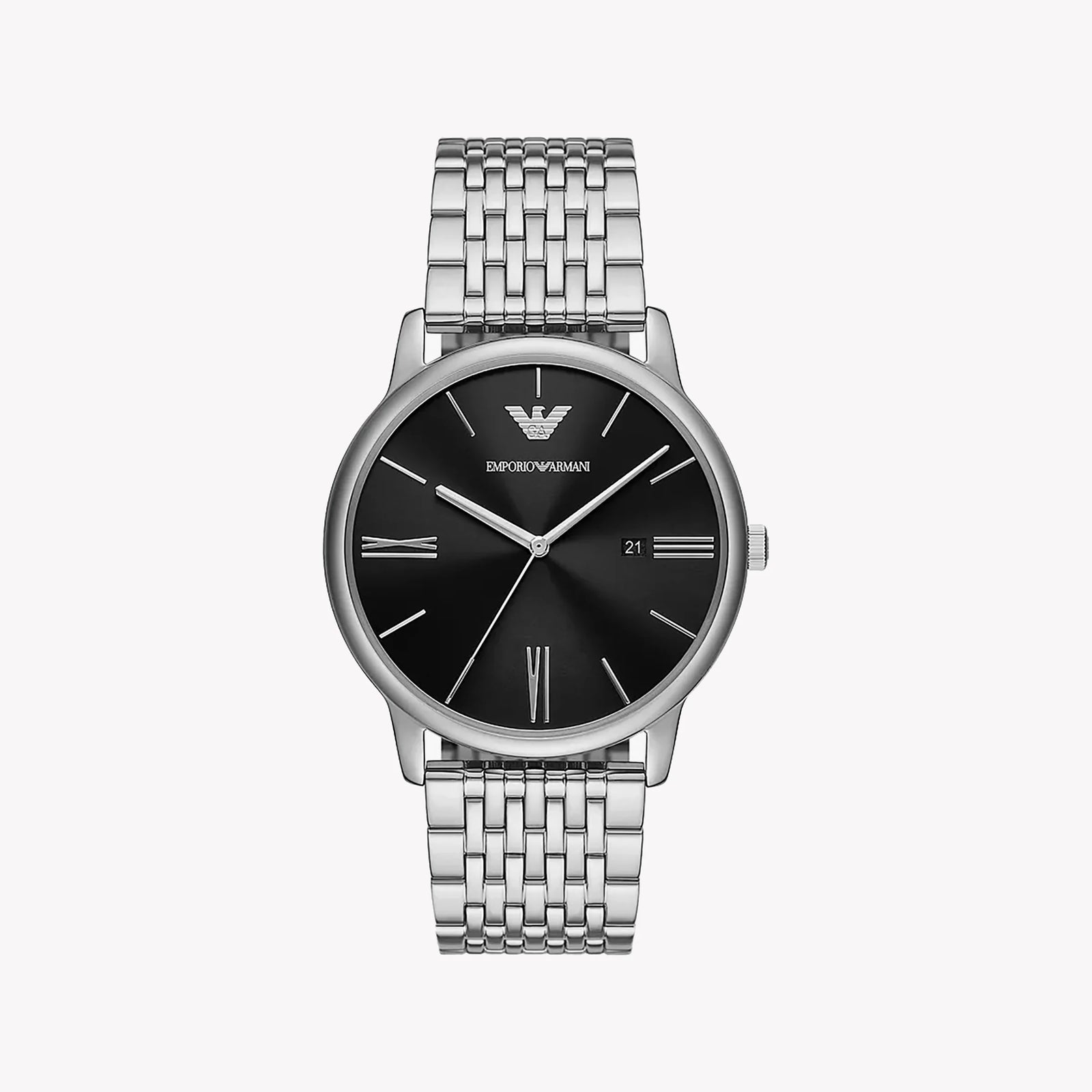 Emporio Armani Men's Silver Watch, Black Dial | Ar11600 by i-watch