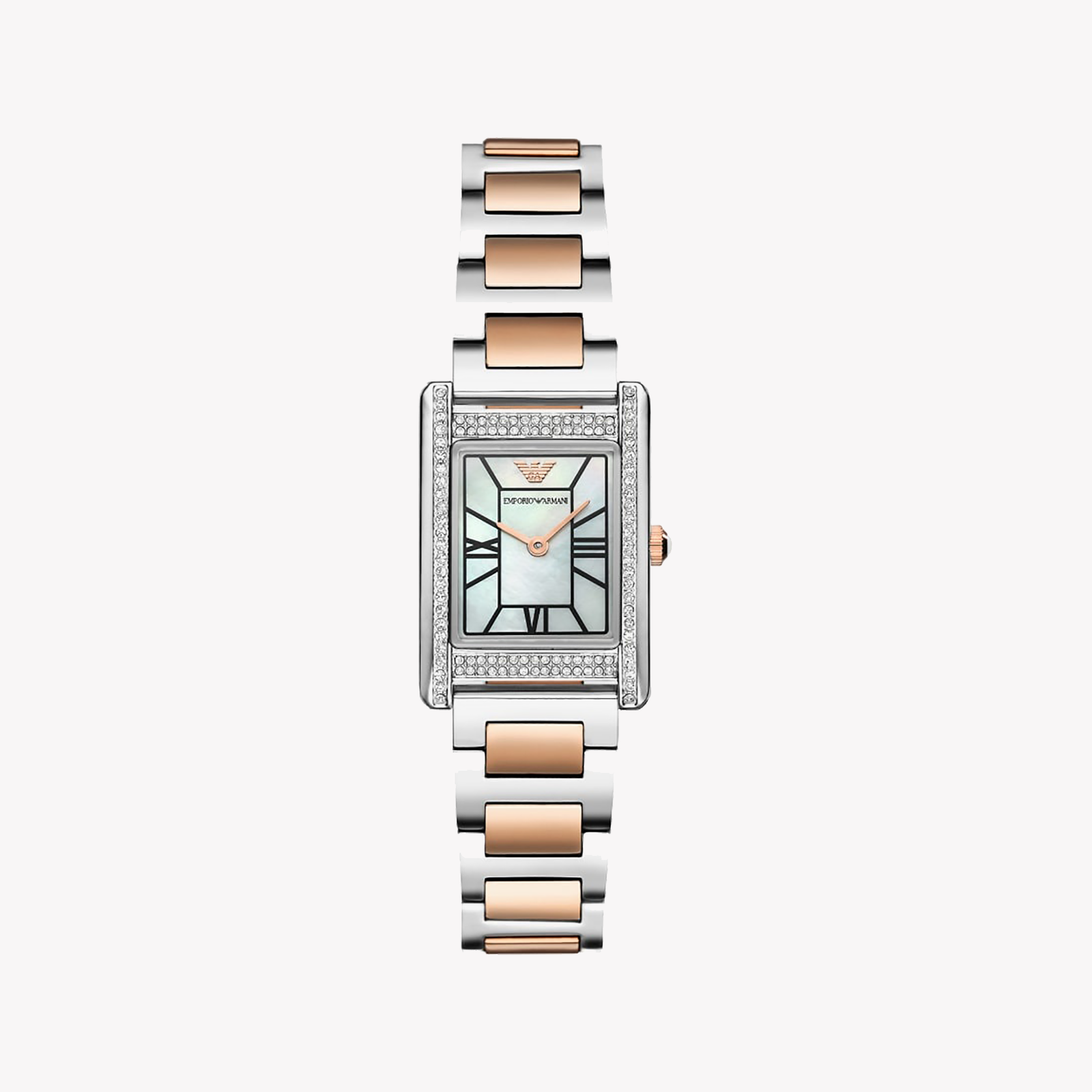 Emporio Armani Genni Quartz Mother Of Pearl Dial Analog Stainless Steel Women's Watch