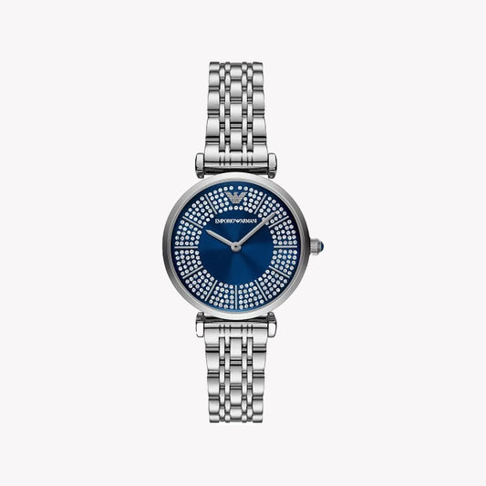 Emporio Armani Women's Stainless Steel Blue Dial Watch Ar11627
