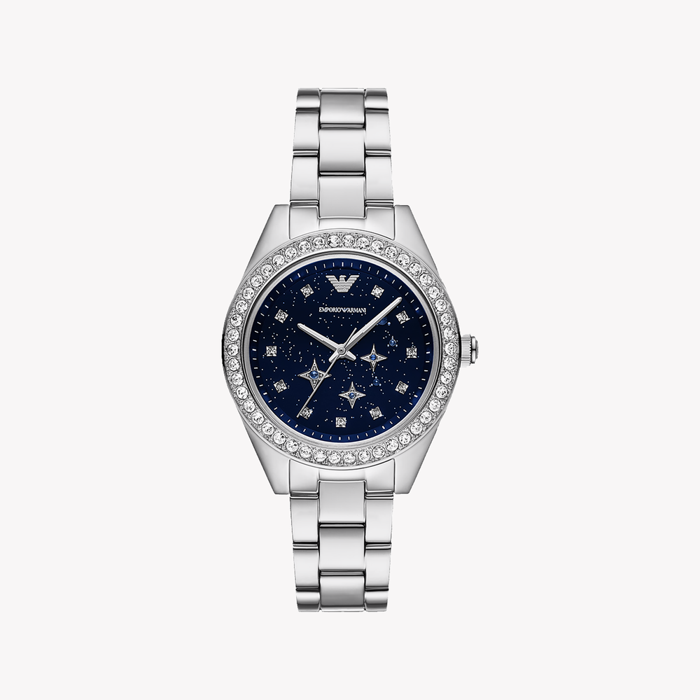 Emporio Armani Men's Silver Stainless Steel, Blue Dial | Ar11628 by i-watch