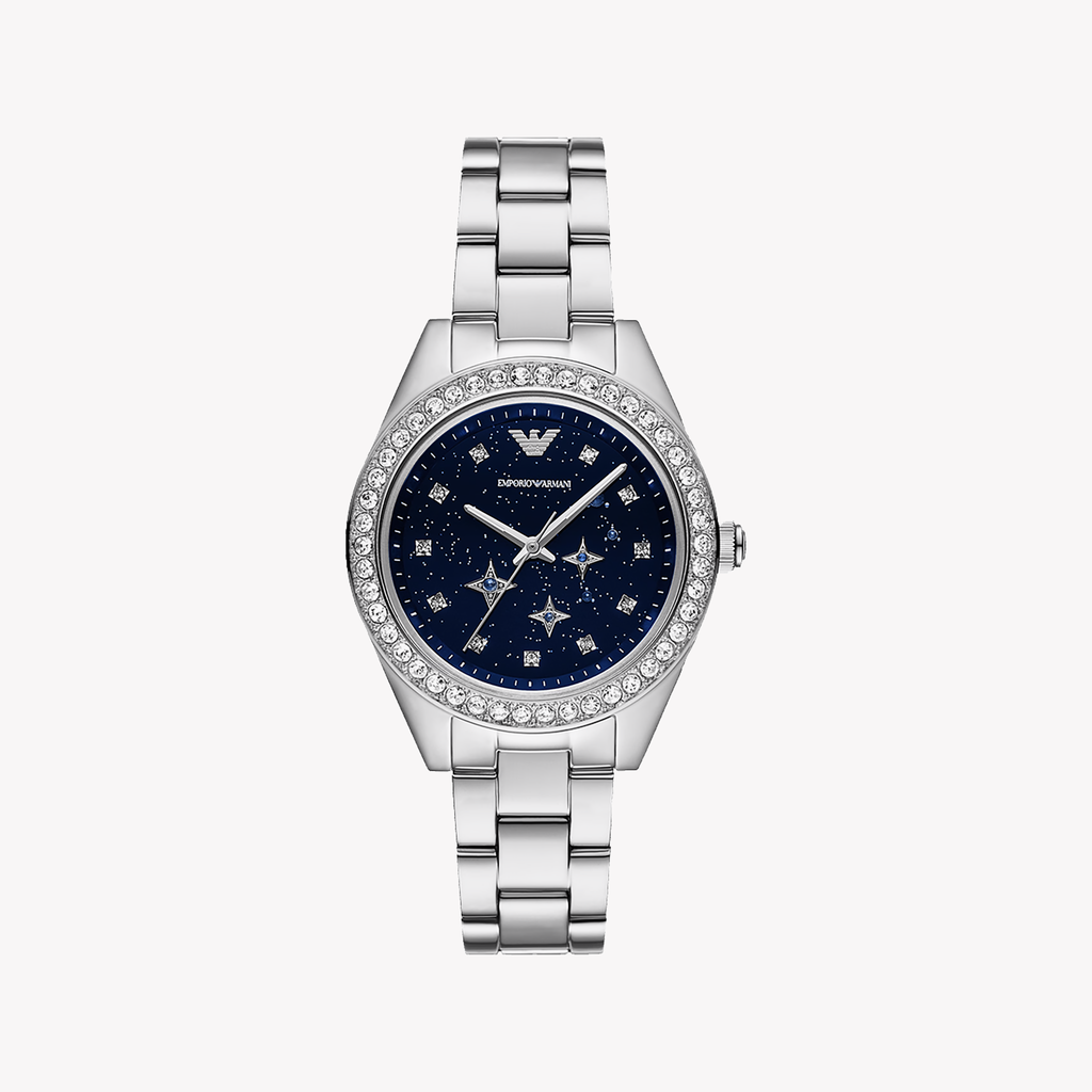Emporio Armani AR11628 - Modern Blue Dial Stainless Steel Watch-i-Watch