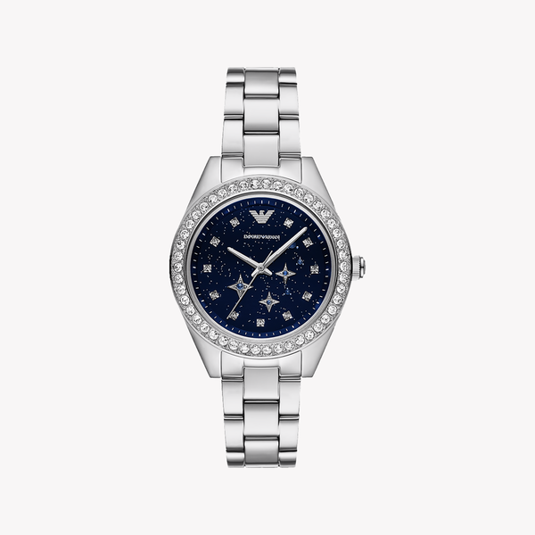 Emporio Armani Men's Silver Stainless Steel, Blue Dial | Ar11628 by i-watch