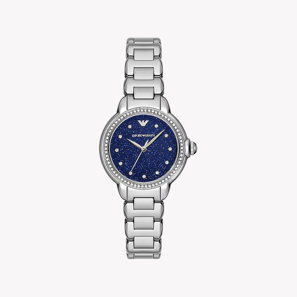 Emporio Armani Women's Stainless Steel Silver/Blue Watch | Ar11630
