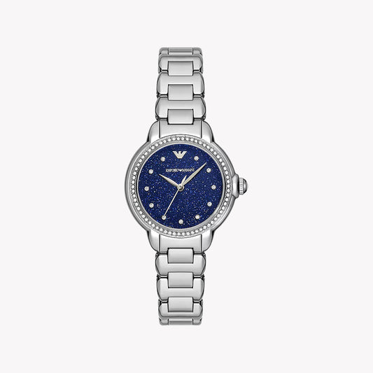 Emporio Armani Women's Stainless Steel Silver/Blue Watch | Ar11630