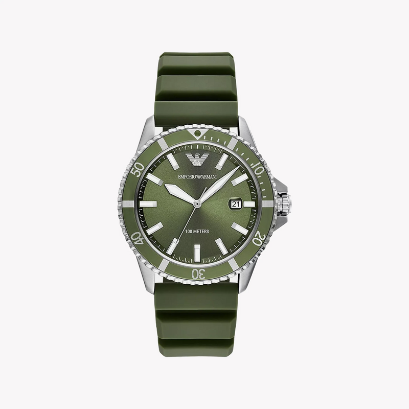 Emporio Armani Men's Silver/Green Watch | Ar11638 by i-watch