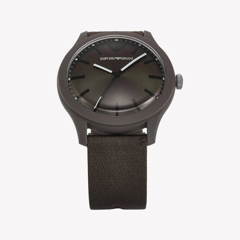 Emporio Armani Three-Hand Brown #tide ocean material® Nylon Fabric Men's Watch
