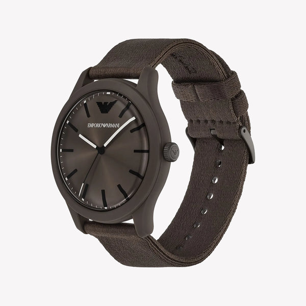 Emporio Armani Three-Hand Brown #tide ocean material® Nylon Fabric Men's Watch