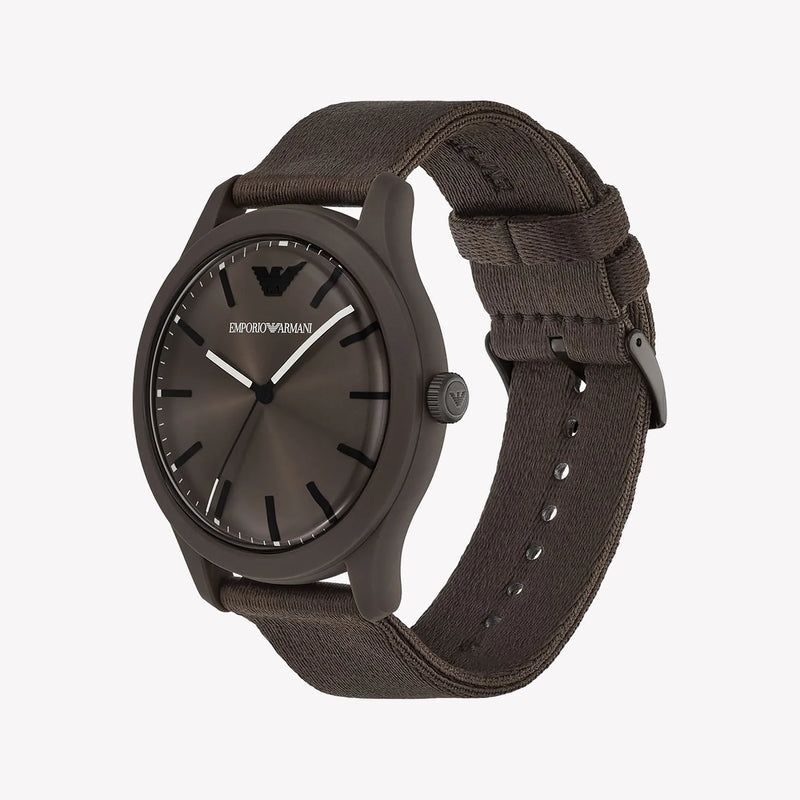 Emporio Armani Three-Hand Brown #tide ocean material® Nylon Fabric Men's Watch