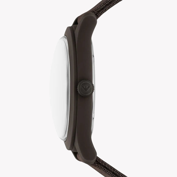 Emporio Armani Three-Hand Brown #tide ocean material® Nylon Fabric Men's Watch