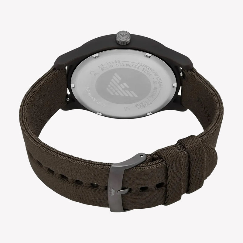 Emporio Armani Three-Hand Brown #tide ocean material® Nylon Fabric Men's Watch