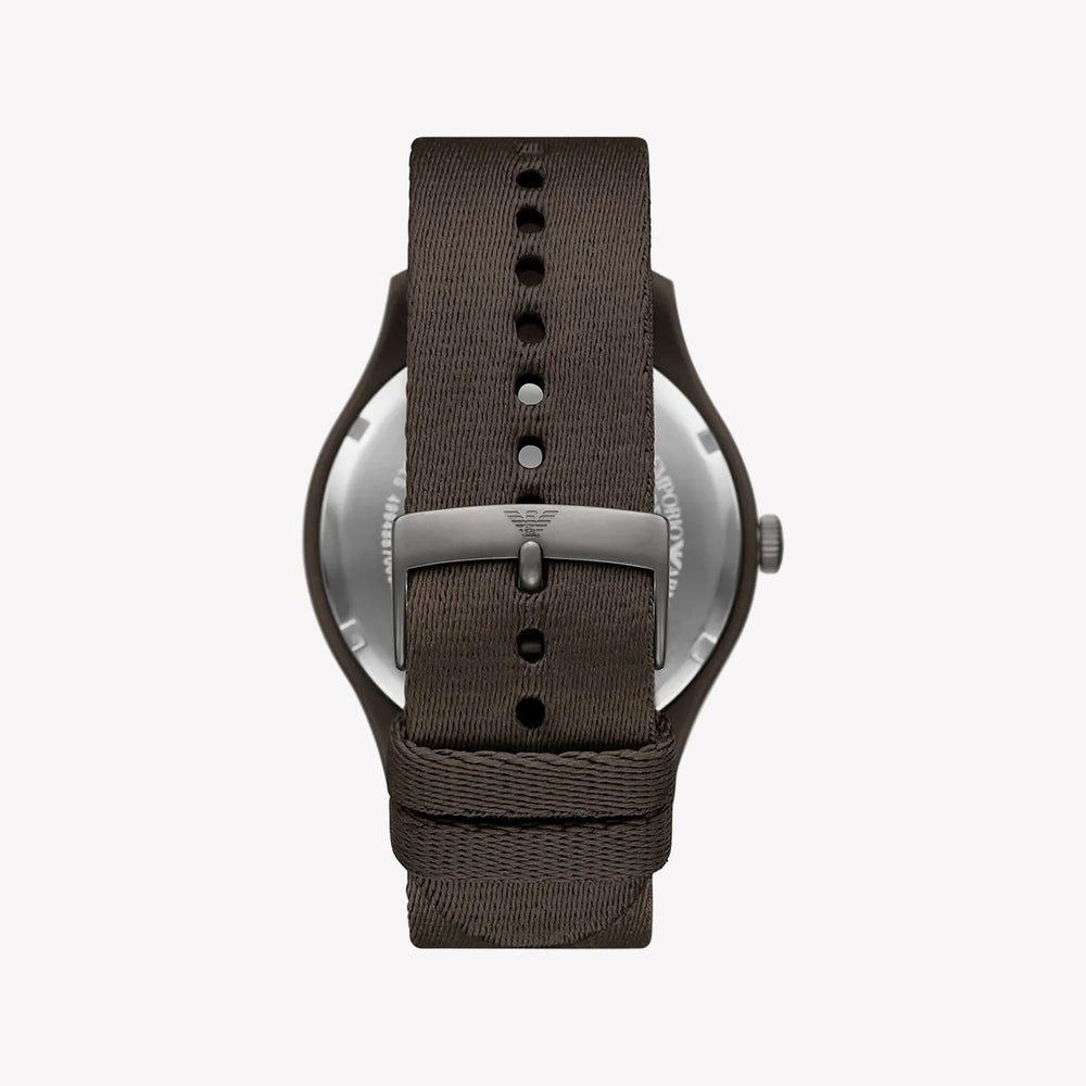 Emporio Armani Three-Hand Brown #tide ocean material® Nylon Fabric Men's Watch