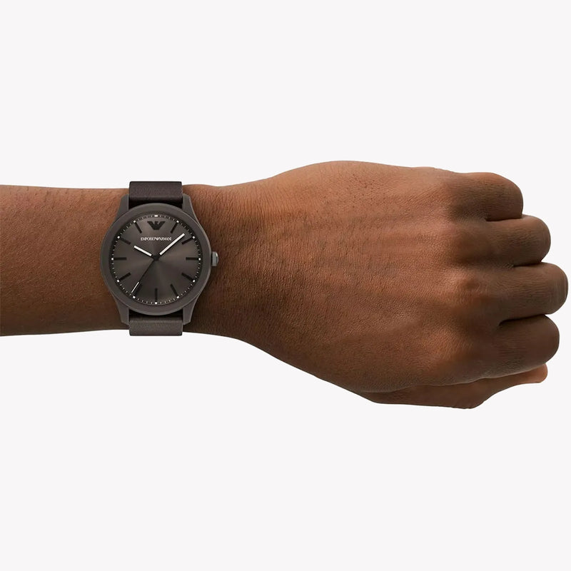 Emporio Armani Three-Hand Brown #tide ocean material® Nylon Fabric Men's Watch
