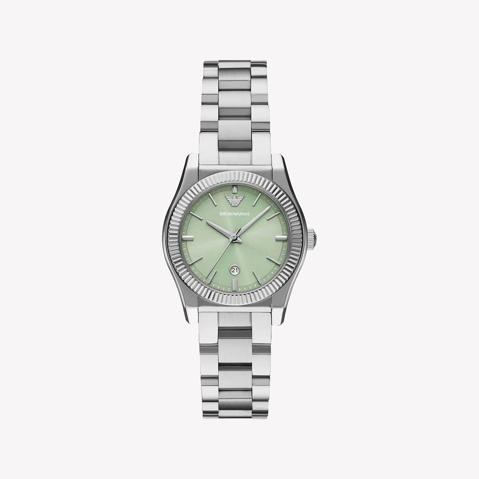 Emporio Armani Federica Mint Green Dial Silver Stainless Steel Women's Watch AR11656