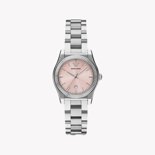 Emporio Armani Women's Stainless Steel Pink Dial Watch | AR11658