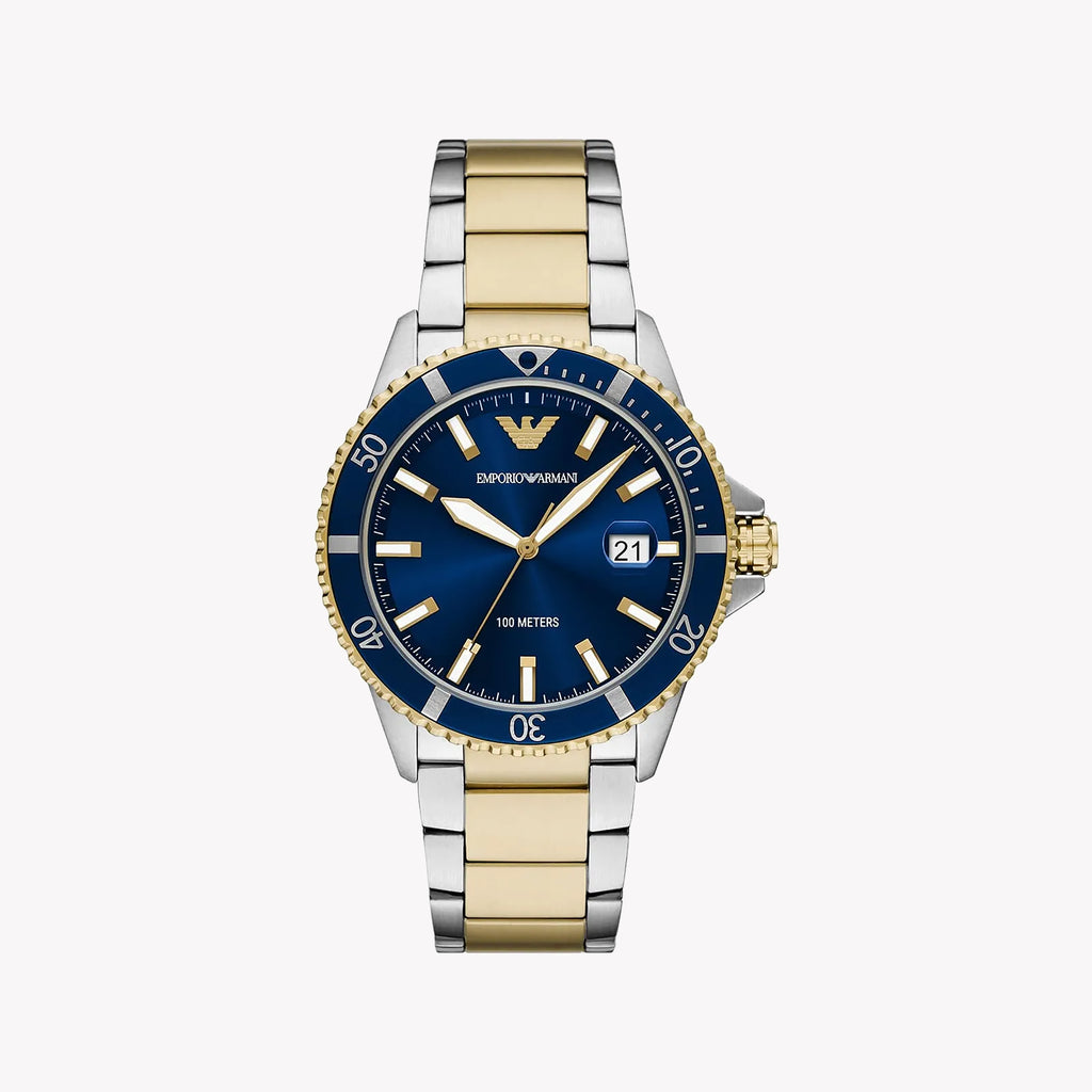 EMPORIO ARMANI Men's Stainless Steel Silver & Gold Watch | AR11682