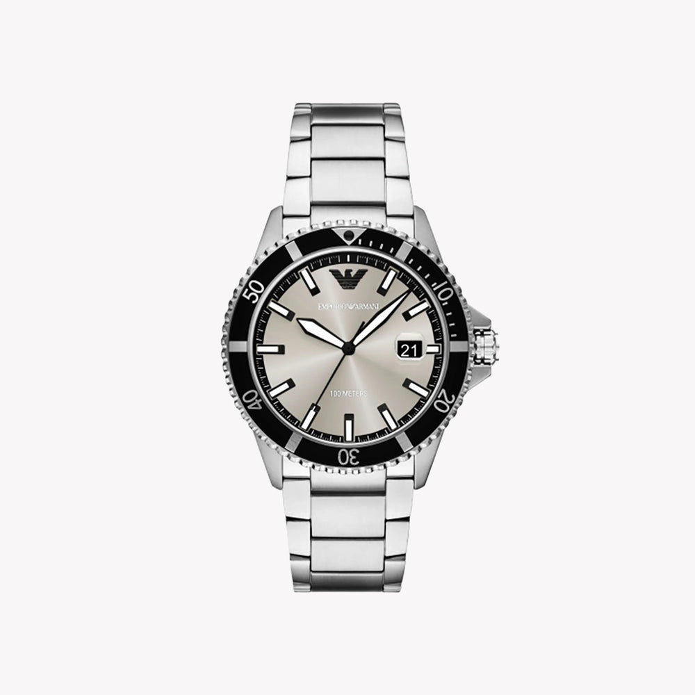 Emporio Armani Men's Silver Stainless Steel Grey Dial Watch | Ar11683 by i-watch