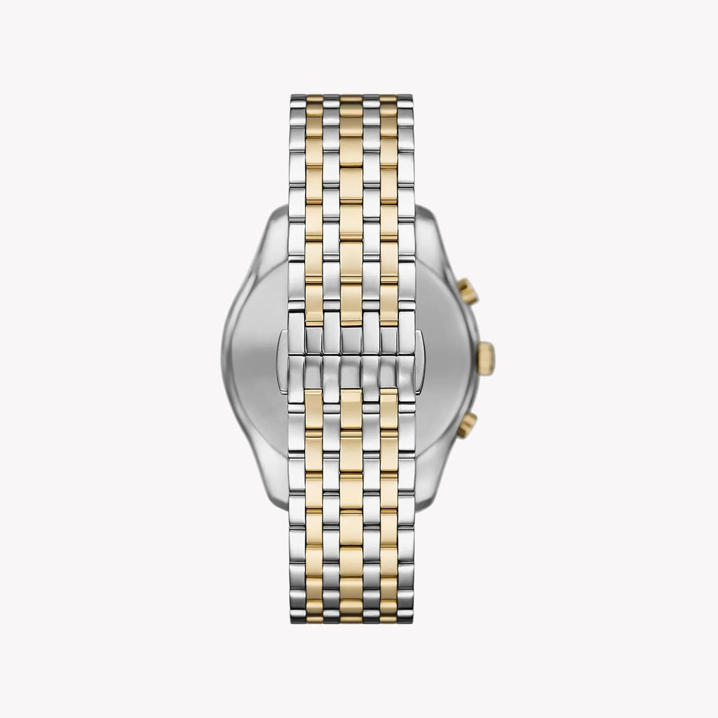 Emporio Armani Men's Stainless Steel Silver & Gold Watch AR11713