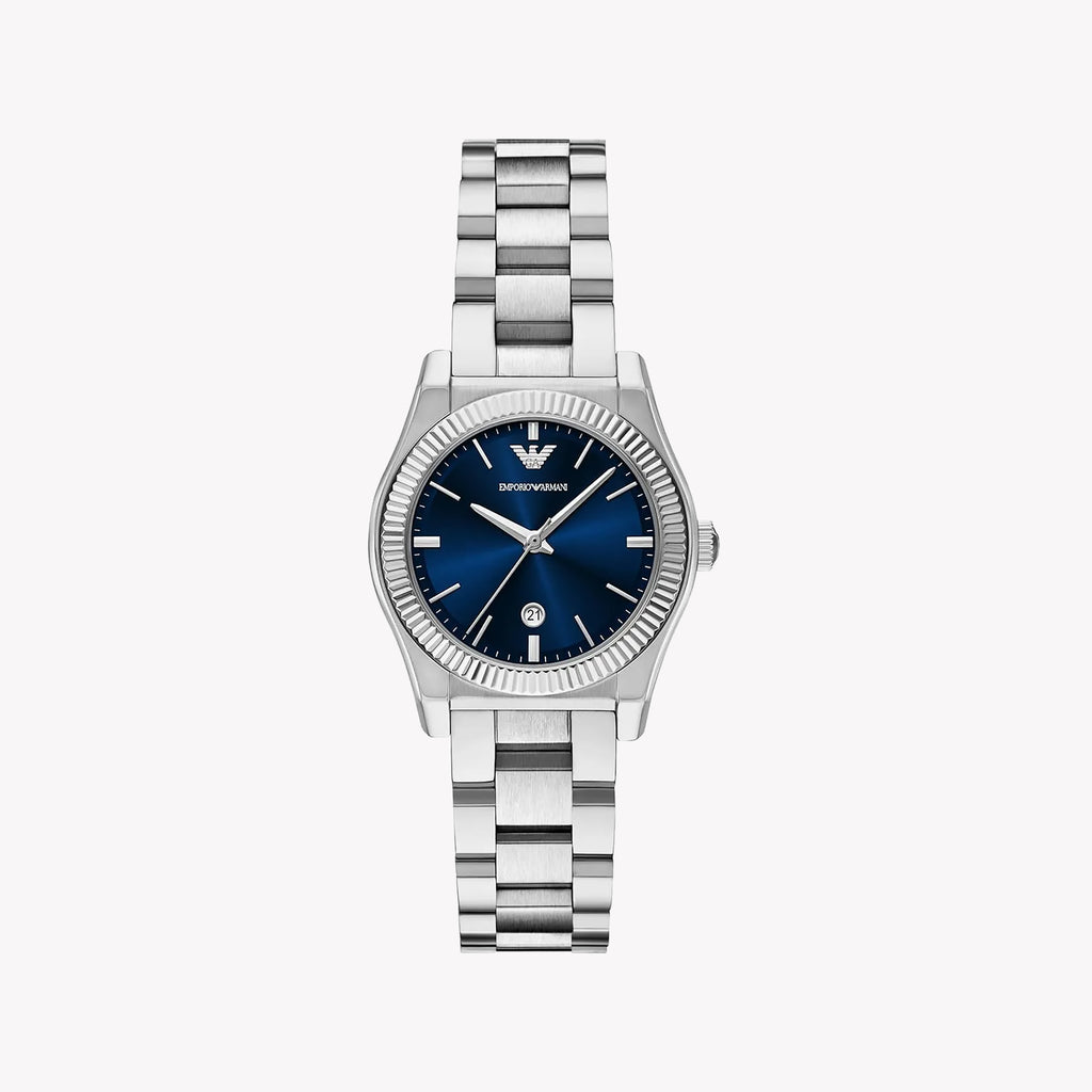 Emporio Armani Women's Stainless Steel Blue Dial Watch | AR11717