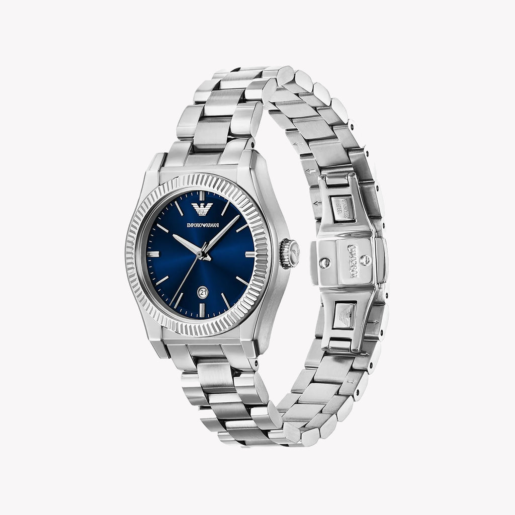 Emporio Armani Women's Stainless Steel Blue Dial Watch | AR11717