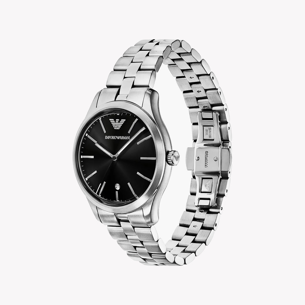 Emporio Armani Men's Stainless Steel Black Dial Watch AR11732