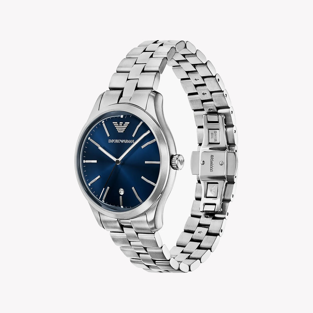 Emporio Armani Men's Stainless Steel Blue Dial Watch AR11733