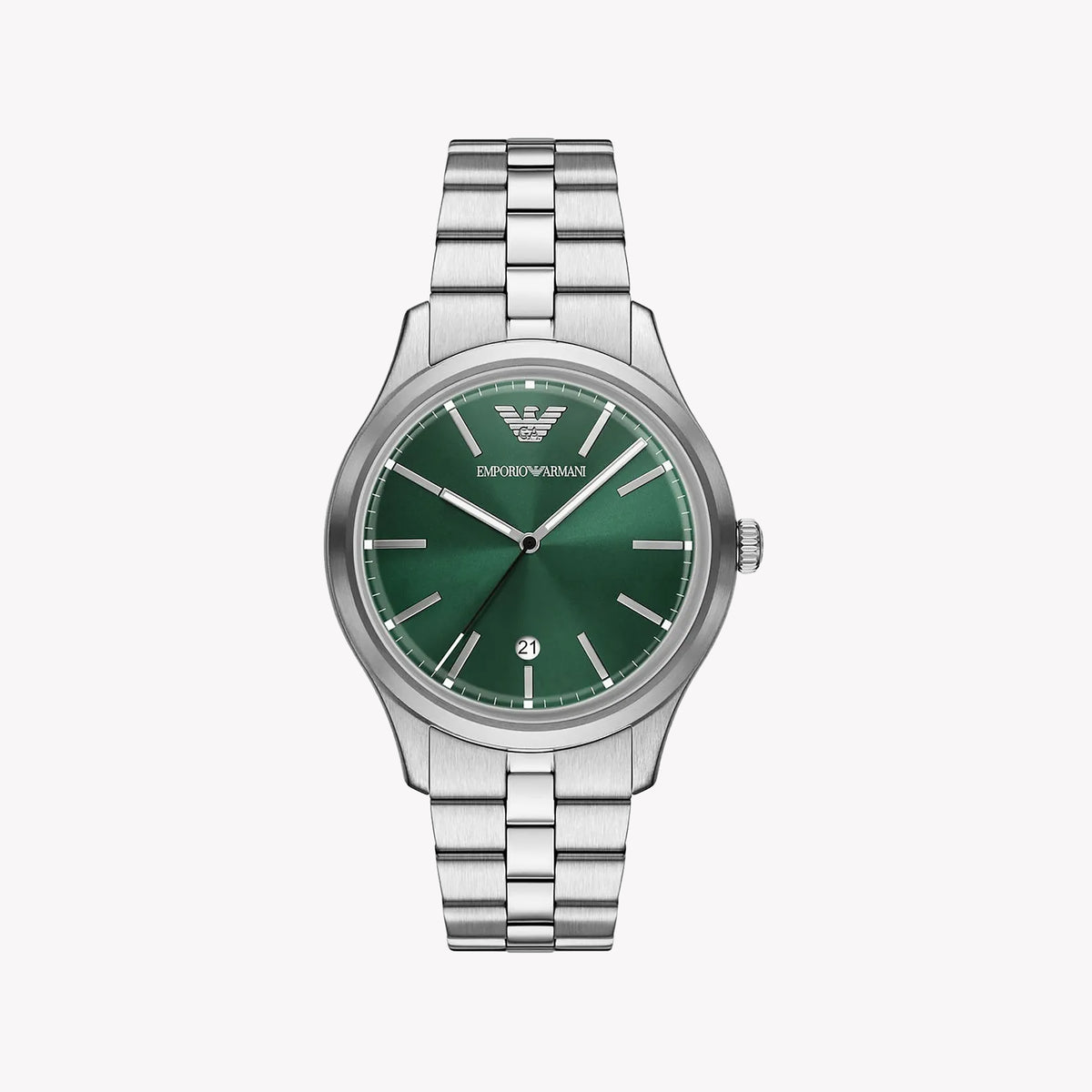 Emporio Armani Men's Stainless Steel Green Dial Watch | AR11734