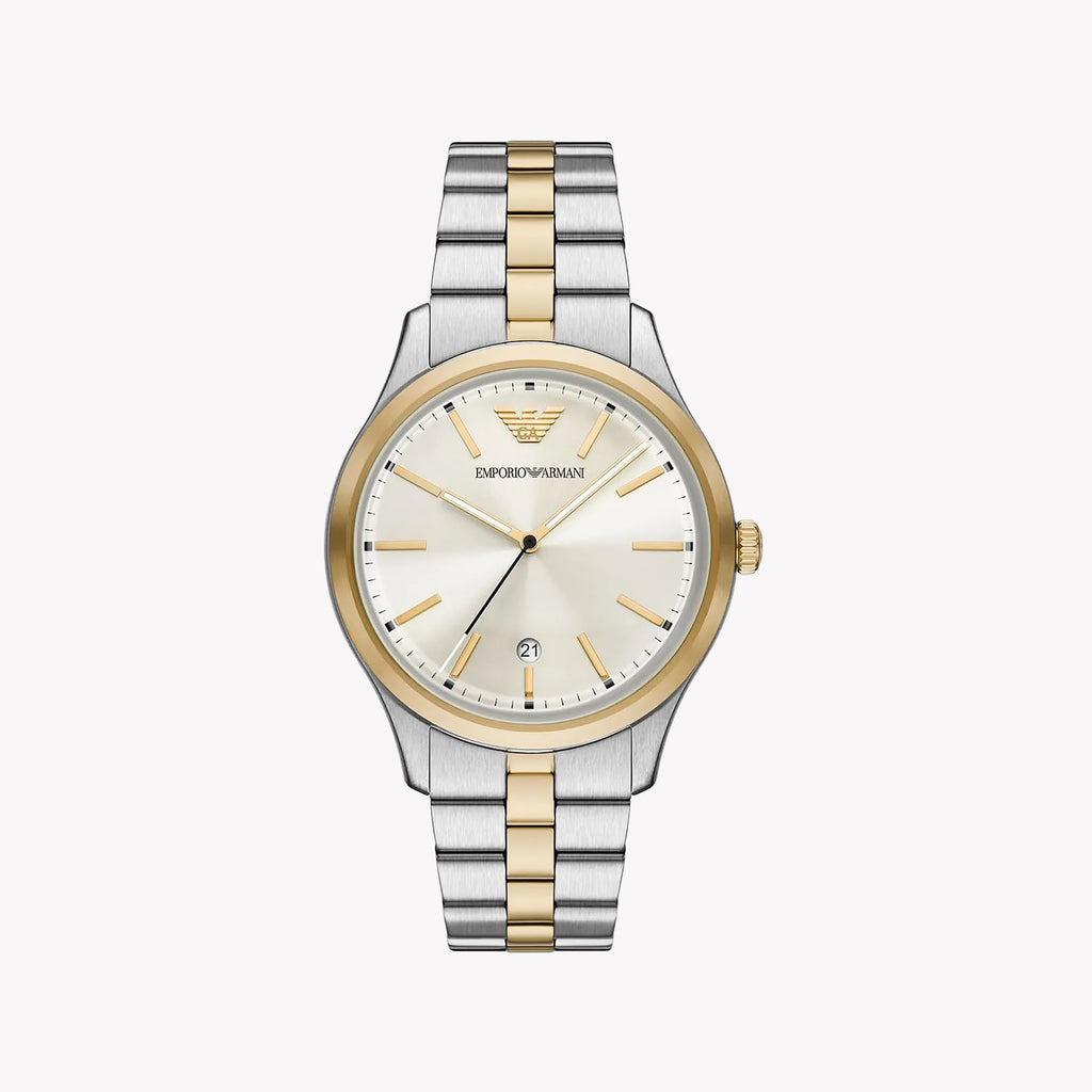 EMPORIO ARMANI Men's Stainless Steel Silver & Gold Watch | AR11735