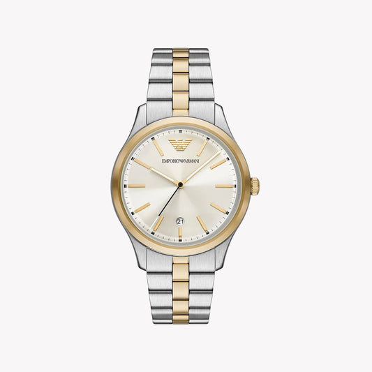 EMPORIO ARMANI Men's Stainless Steel Silver & Gold Watch | AR11735