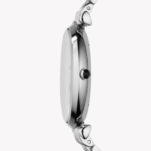 Emporio Armani Retro Black Dial Silver Stainless Steel Men's Watch AR1676