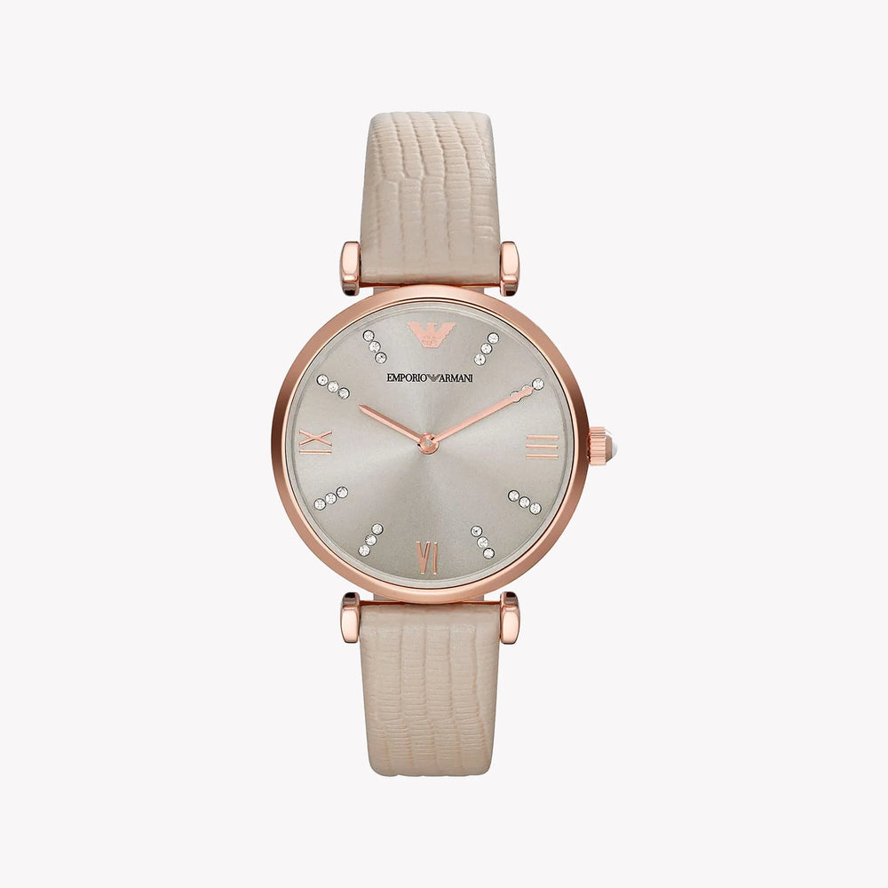 Emporio Armani Women's Gold Stainless Steel, Brown Dial | Ar1681 by i-watch