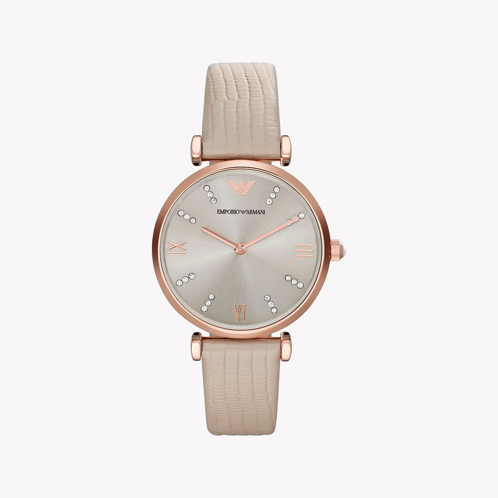 EMPORIO ARMANI AR1681 GOLD CHIC WATCH WITH BROWN DIAL-i-Watch