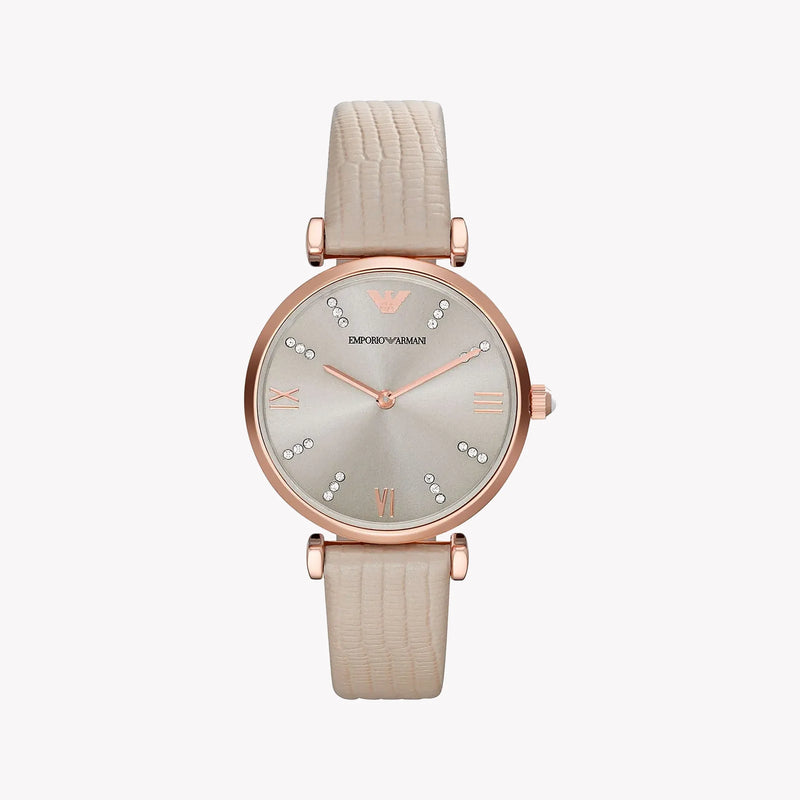 Emporio Armani Women's Gold Stainless Steel, Brown Dial | Ar1681 by i-watch
