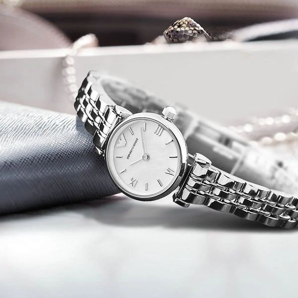 Emporio Armani Women's Stainless Steel Watch, White Mother-of-Pearl | AR1763 by i-watch