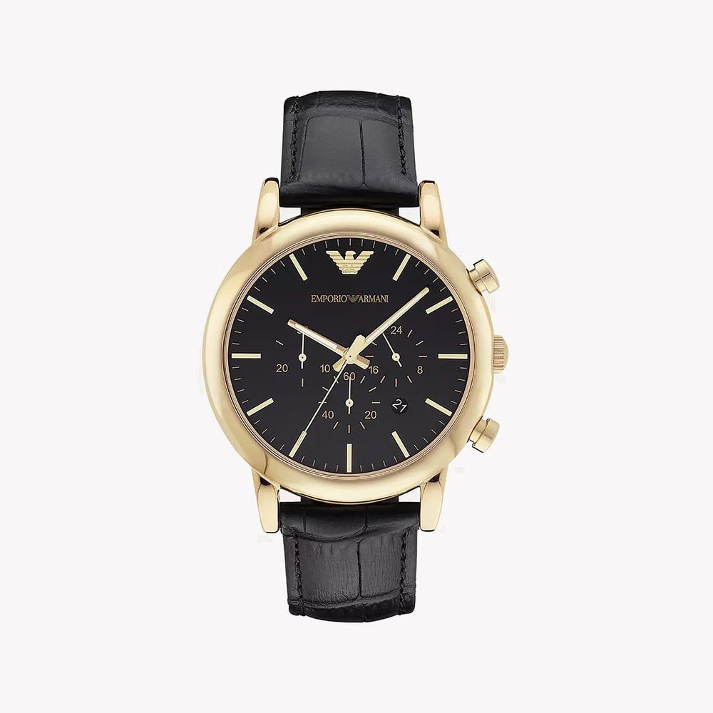 Emporio Armani Men's Gold/Black Quartz Watch | Ar1917 by i-watch