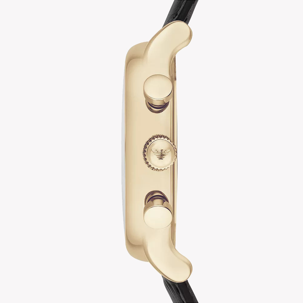 Emporio Armani Men's Gold/Black Quartz Watch | Ar1917